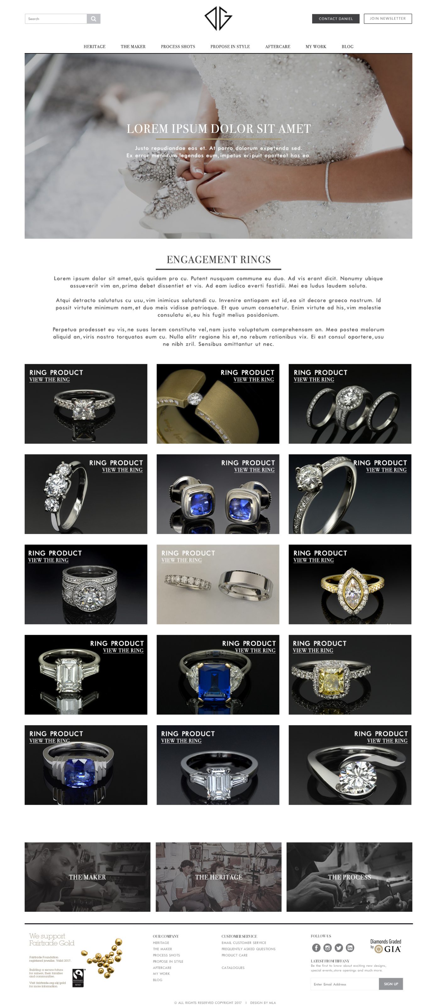 Dg bespoke jewellery engagement rings design - Website design London - web design agency london
