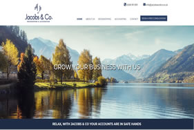 jacobs and co homepage screenshot - Website design London - web design agency london